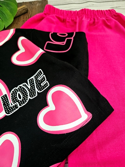 کراپ و شلوار دخترانه love - تصویر 6