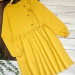 پیراهن دخترانه سه دکمه