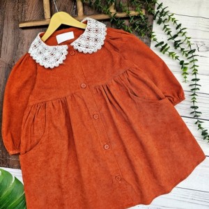 پیراهن دخترانه یقه دانتل