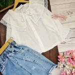 شومیز یقه گره ای