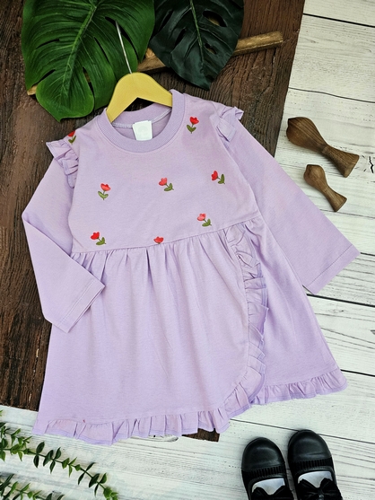 پیراهن دخترانه گل لاله - تصویر 4