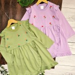 پیراهن دخترانه گل لاله