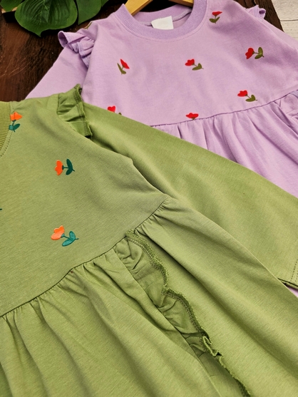 پیراهن دخترانه گل لاله - تصویر 5