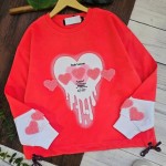 کراپ دخترانه قلب صورتی