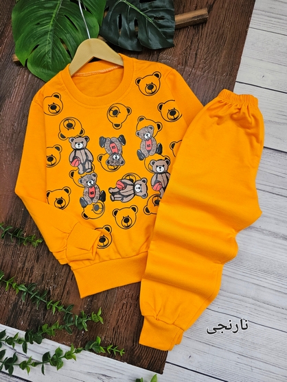 بلوز و شلوار پسرانه خرس قهوه ای - تصویر 5
