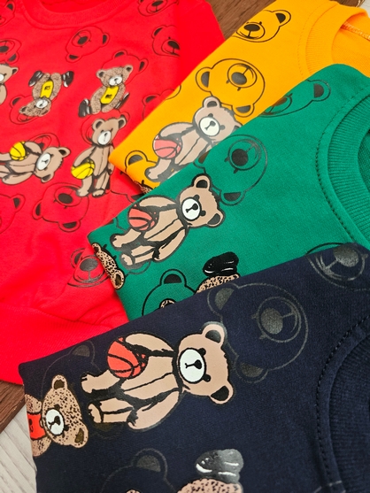 بلوز و شلوار پسرانه خرس قهوه ای - تصویر 6