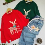 بلوز تک دخترانه گوزن پاپیونی