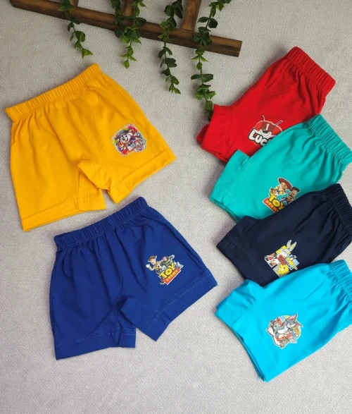 شورت پادار پسرانه چاپی کارتونی