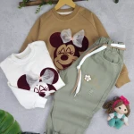 بلوز تک دخترانه میکی مخملی