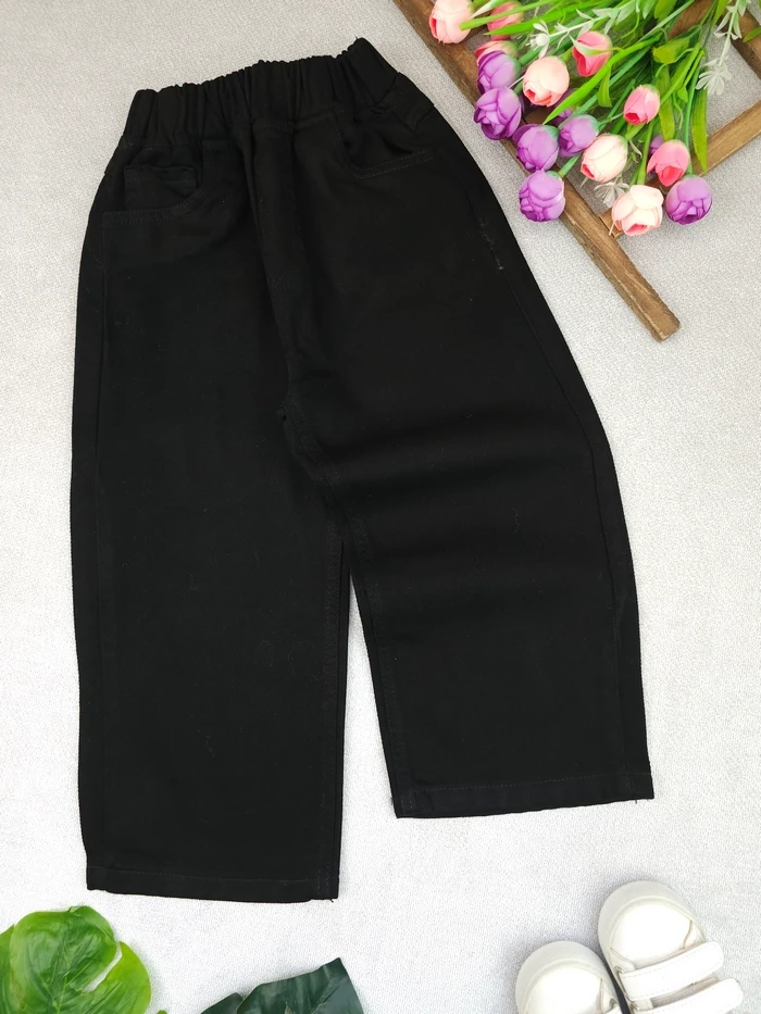 شلوار بگ دخترانه کتان - تصویر 3