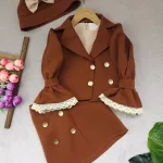 سه تیکه دخترانه همراه باکلاه