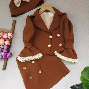 سه تیکه دخترانه همراه باکلاه