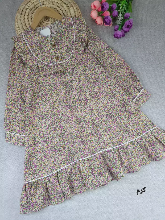 پیراهن دخترانه چین دار - تصویر 3