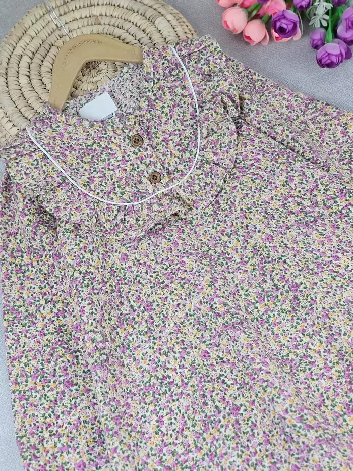 پیراهن دخترانه چین دار - تصویر 4