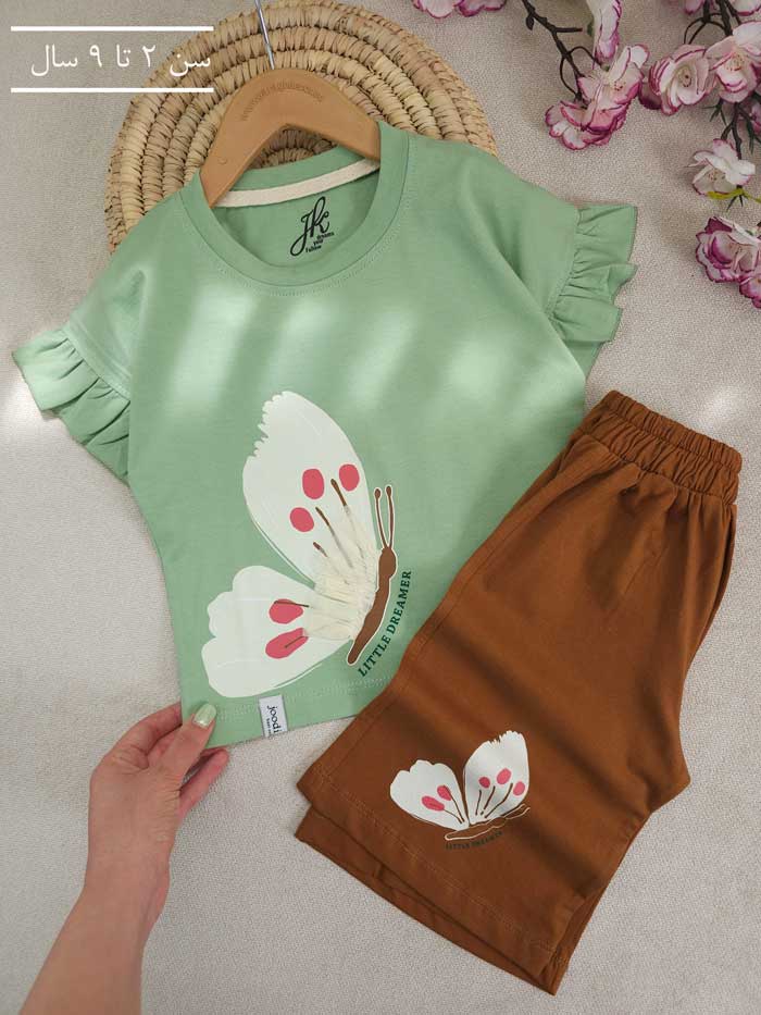 تیشرت و شلوارک پروانه سفید - تصویر 6