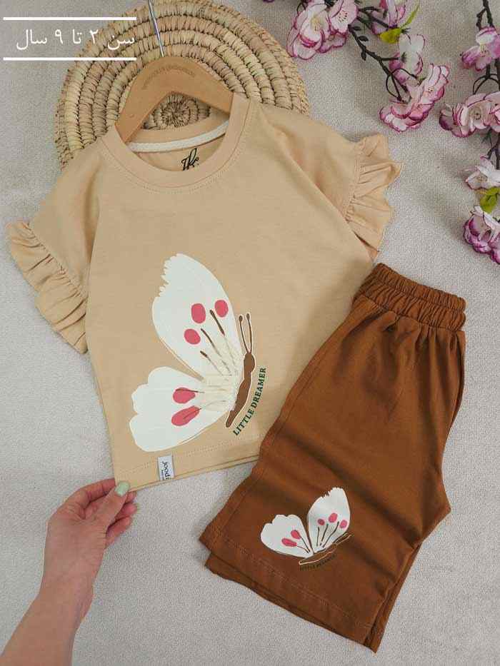 تیشرت و شلوارک پروانه سفید - تصویر 7