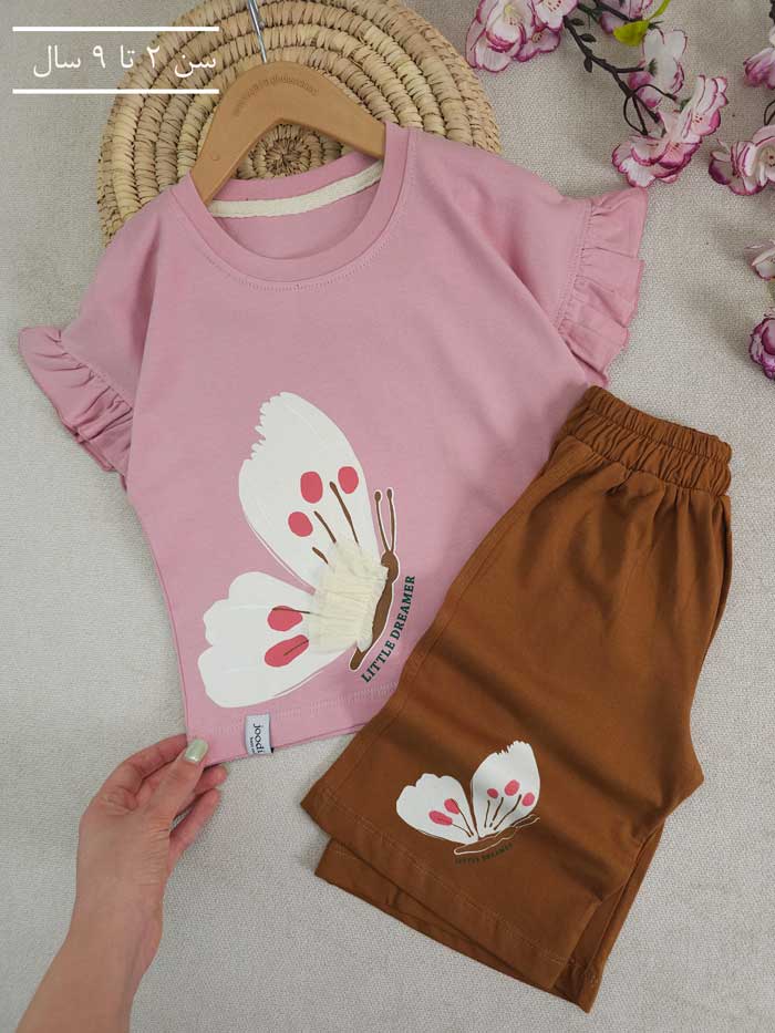 تیشرت و شلوارک پروانه سفید - تصویر 5