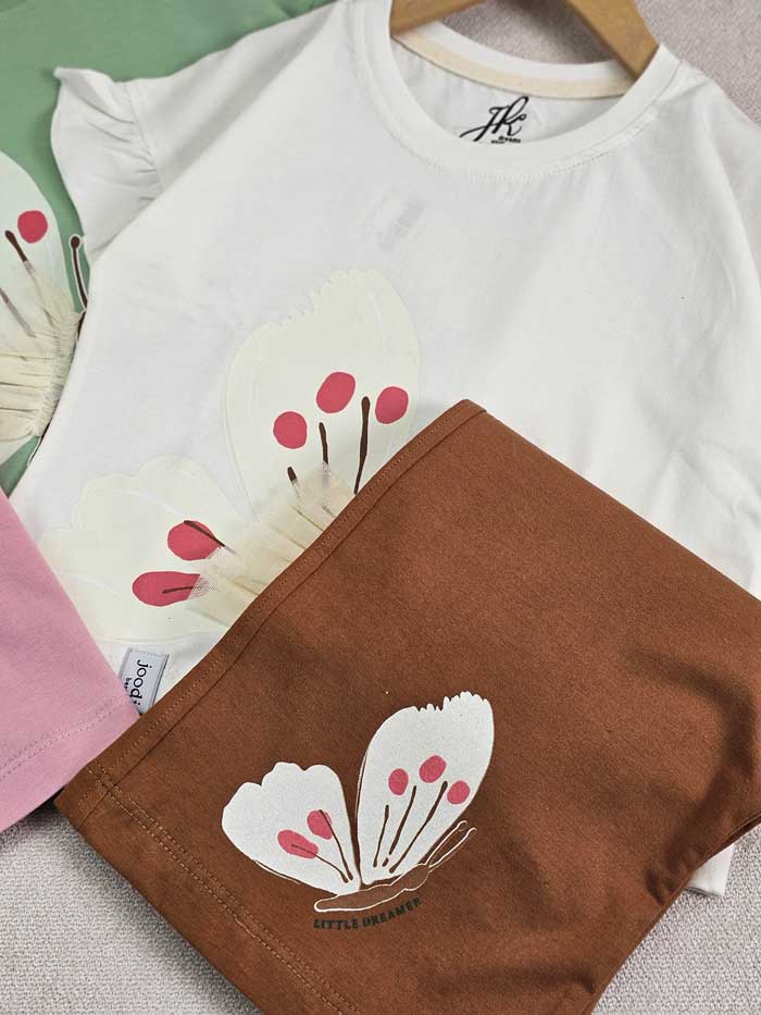 تیشرت و شلوارک پروانه سفید - تصویر 9