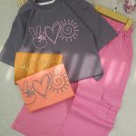 تیشرت و شلوار دخترانه قلب خورشید