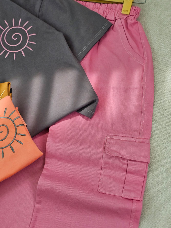 تیشرت و شلوار دخترانه قلب خورشید - تصویر 6