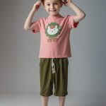 تیشرت و شلوارک اسپرت شیر