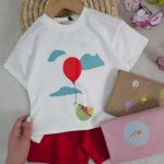 تیشرت و شلوارک دخترانه فلامینگو