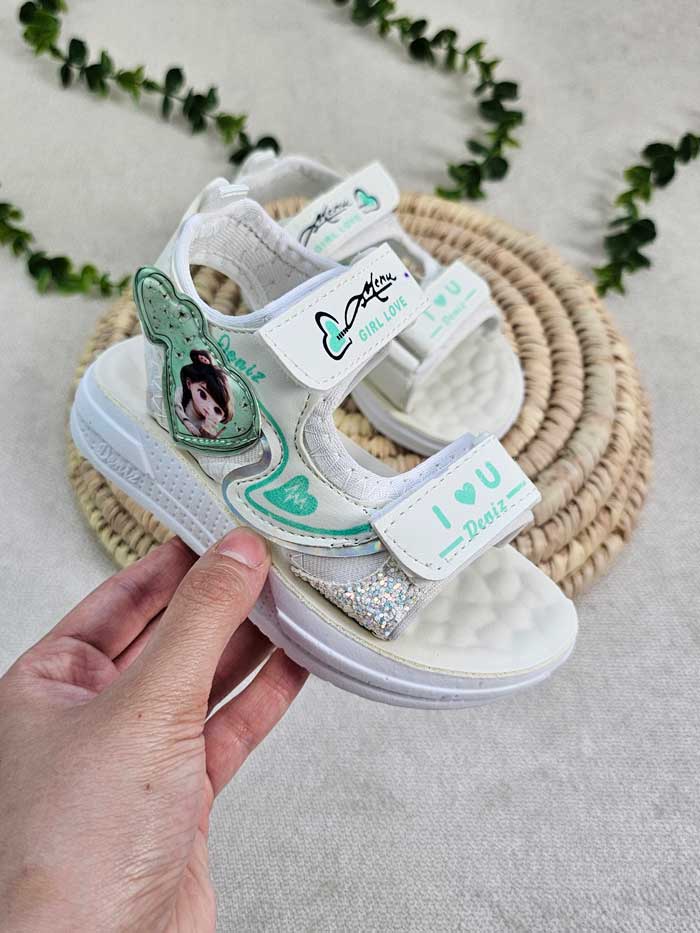 صندل دخترانه دختر و پروانه - تصویر 3