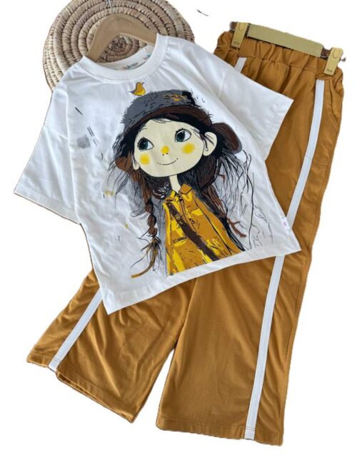 کراپ و شلوار دخترانه دختر گنجشک