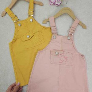 سارافون دامنی دخترانه گلدوزی گربه