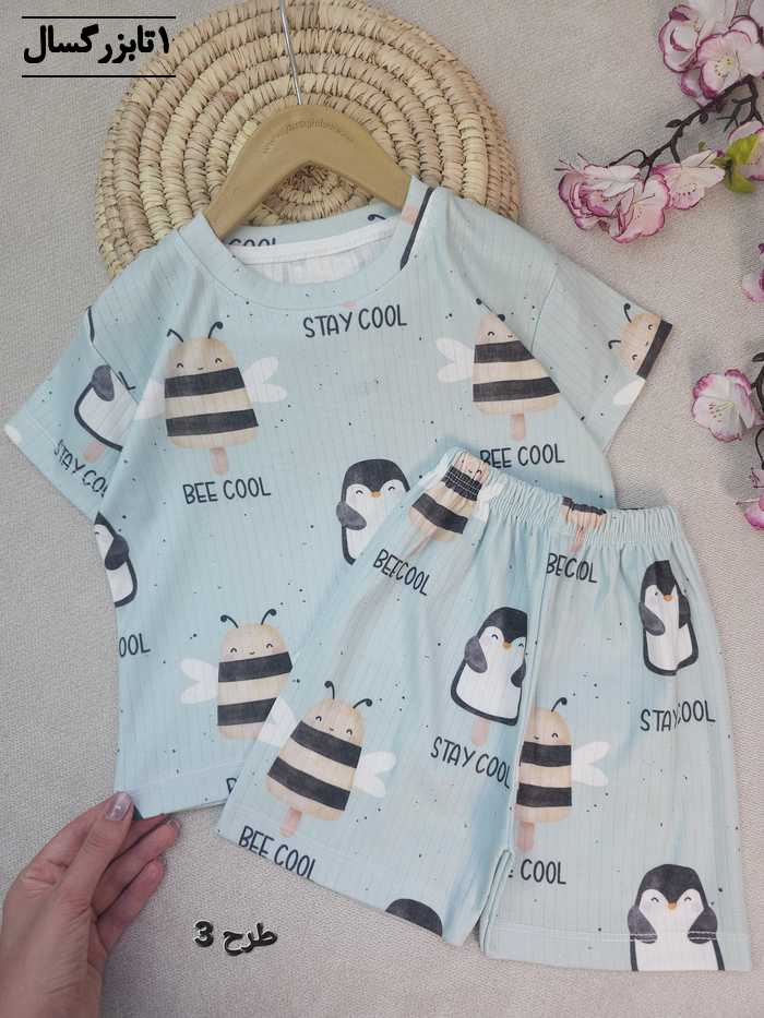 ست تیشرت و شلوارک خواب دخترانه سدنا - تصویر 4