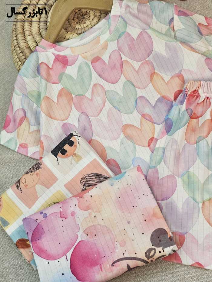 ست تیشرت و شلوارک خواب دخترانه سدنا - تصویر 8