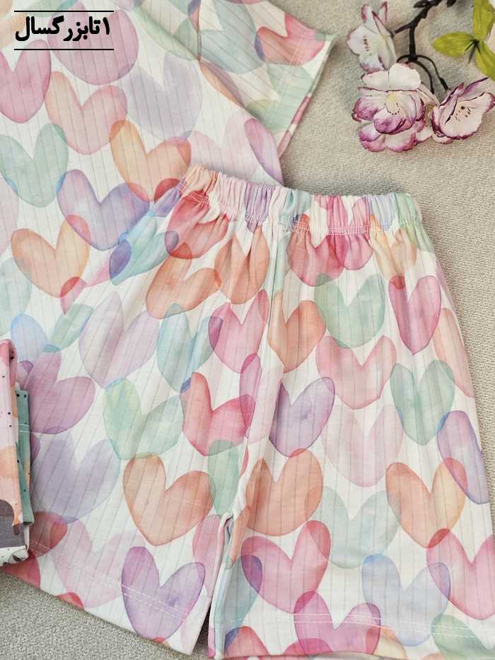 ست تیشرت و شلوارک خواب دخترانه سدنا - تصویر 7