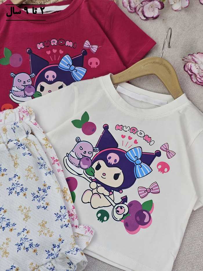 کراپ و شورتک دخترانه کرومی آبنباتی - تصویر 5