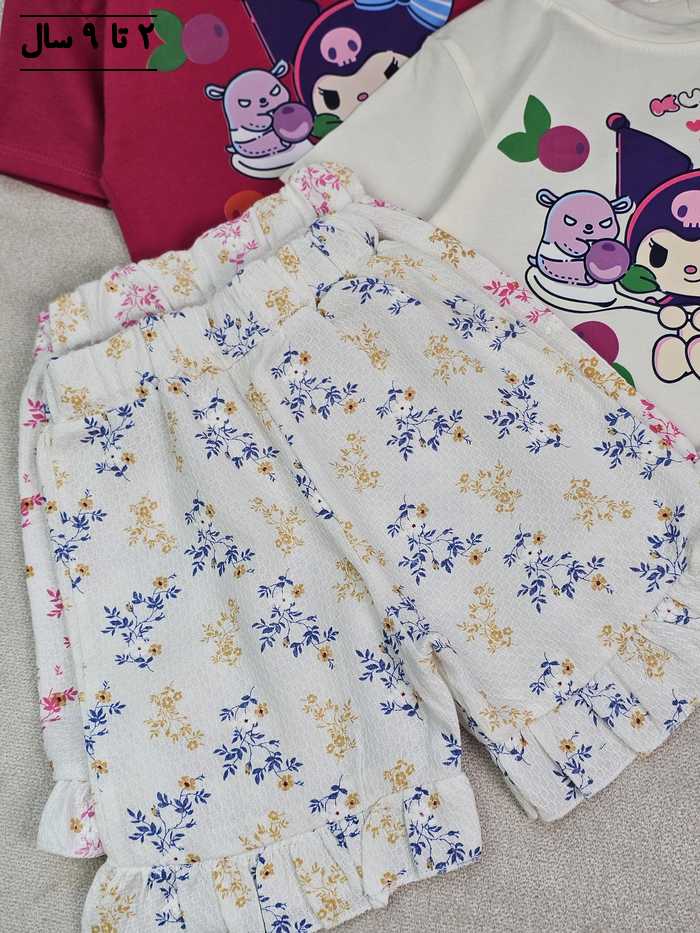 کراپ و شورتک دخترانه کرومی آبنباتی - تصویر 4