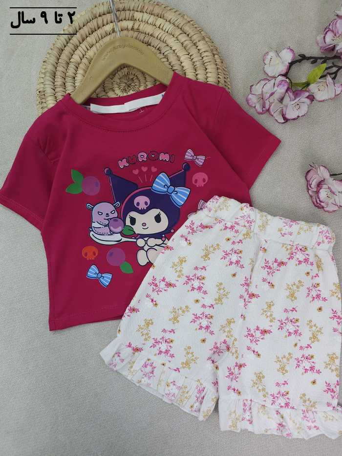 کراپ و شورتک دخترانه کرومی آبنباتی - تصویر 3