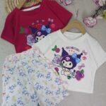 کراپ و شورتک دخترانه کرومی آبنباتی