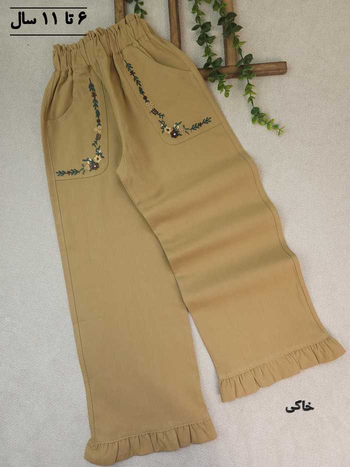 شلوار دخترانه گلدوزی - تصویر 4