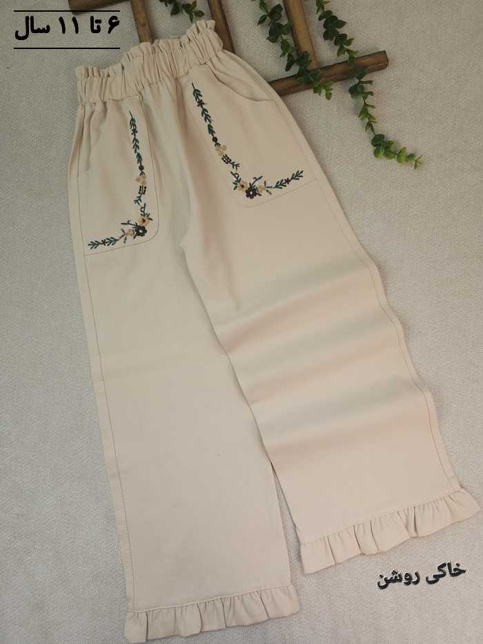 شلوار دخترانه گلدوزی - تصویر 3