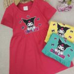 پیراهن دخترانه کرومی پاپیون