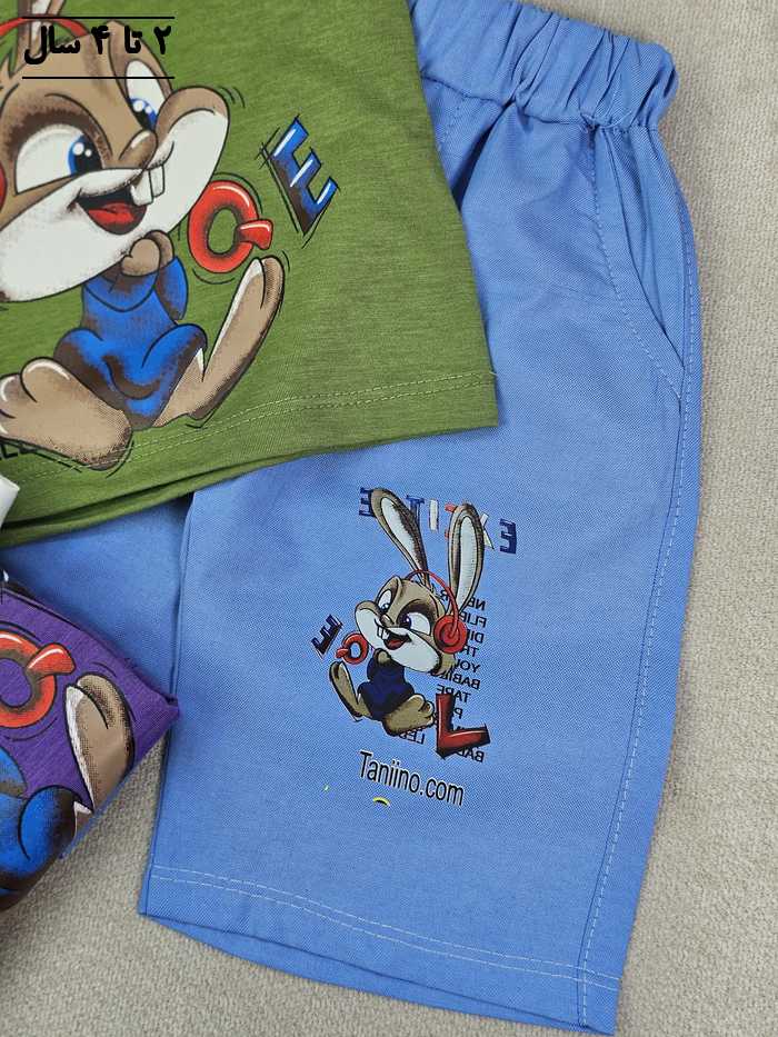 تیشرت و شلوارک دخترانه خرگوش و هدفون - تصویر 8