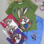 تیشرت و شلوارک دخترانه خرگوش و هدفون