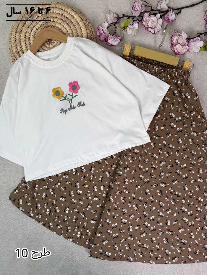 کراپ و دامن شلواری دخترانه رستا - تصویر 6
