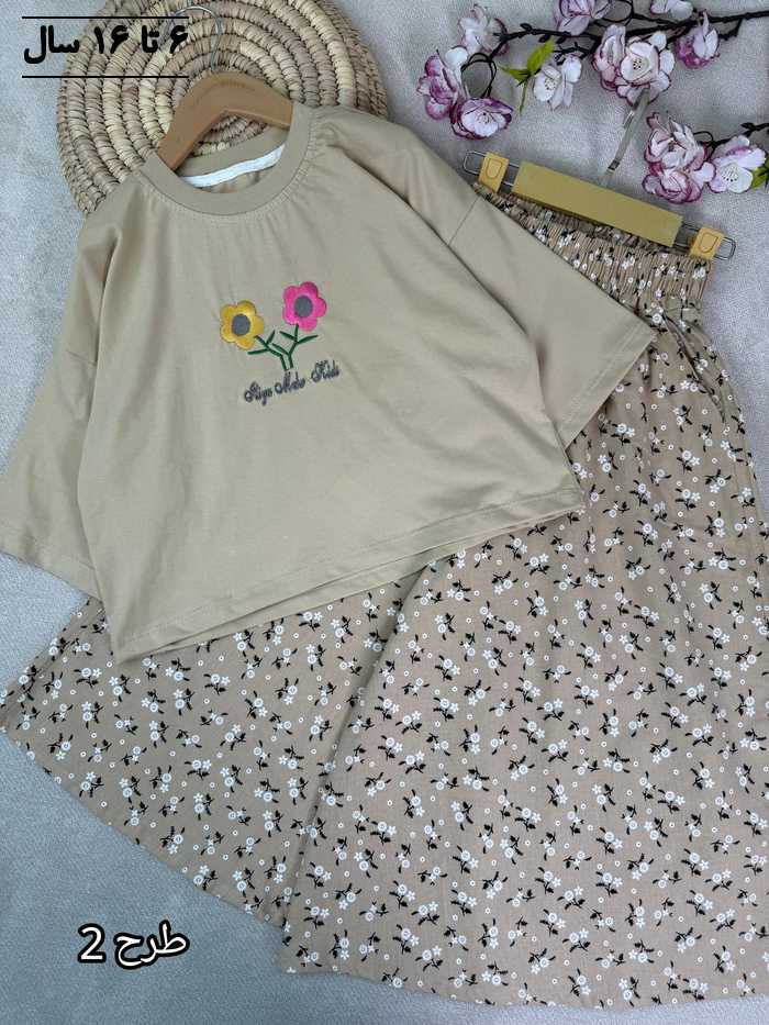 کراپ و دامن شلواری دخترانه رستا - تصویر 4