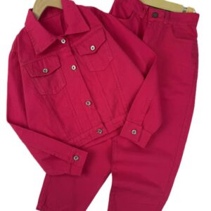 ست کت و شلوار کتان دخترانه لاوین