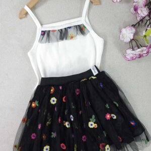 ست تاپ و دامن گلدوزی شکوفه