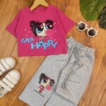کراپ و شلوار happy girl