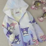 بارانی داخل خز دخترانه کرومی گل پاپیونی