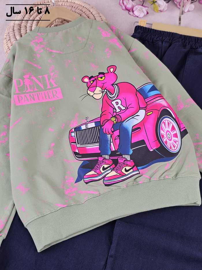 بلوز و شلوار اسپرت پلنگ صورتی - تصویر 7