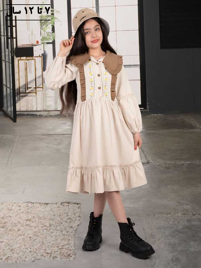 پیراهن دخترانه گلدوزی - تصویر 4