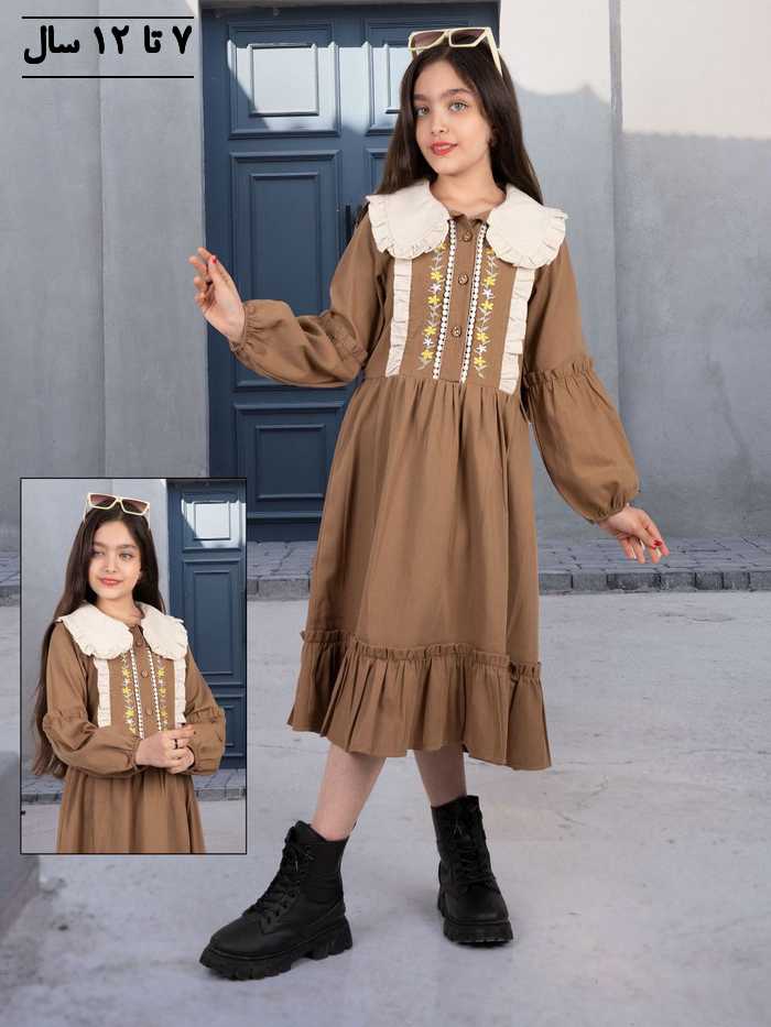 پیراهن دخترانه گلدوزی - تصویر 5